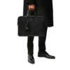 Briefcase in Leder & Canvas Briefcase