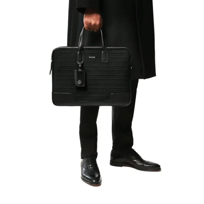Briefcase in Leder & Canvas Briefcase