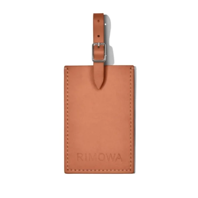 Cognac Brown Personalized Leder Luggage Tags Braun
