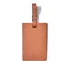 Cognac Brown Personalized Leder Luggage Tags Braun