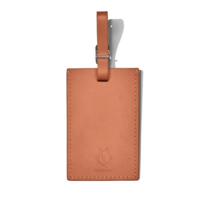 Cognac Brown Personalized Leder Luggage Tags Braun