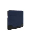 Flache Pouch in Leder & Canvas Bucket Bag