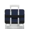 Flache Pouch in Leder & Canvas Bucket Bag