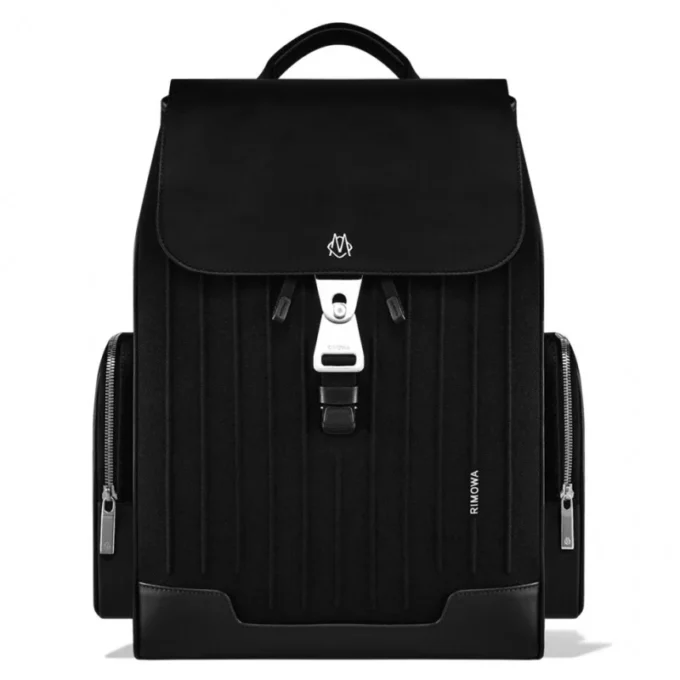 Flap Large in Leder & Canvas Rucksack