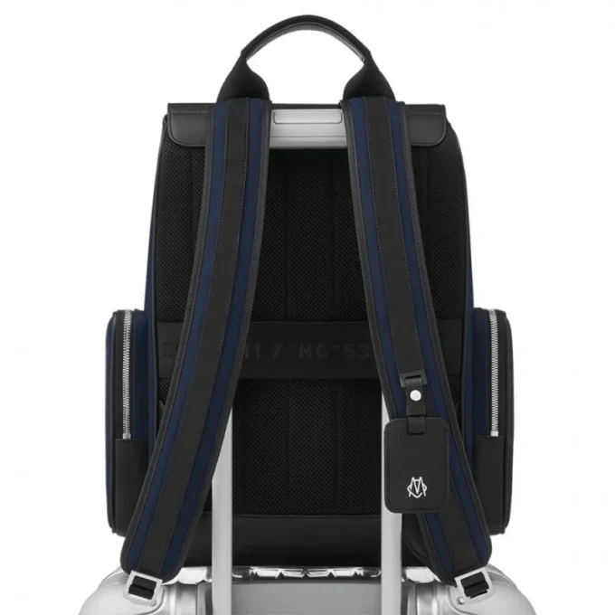 Flap Large in Leder & Canvas Rucksack