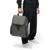 Flap Large in Nylon and Leder Rucksack