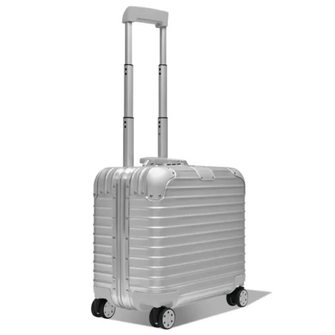 Original Compact Convertible Wheeled Briefcase in Aluminium Suitcase