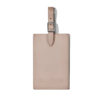 Taupe Personalized Leder Luggage Tags