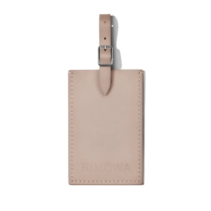 Taupe Personalized Leder Luggage Tags