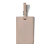 Taupe Personalized Leder Luggage Tags